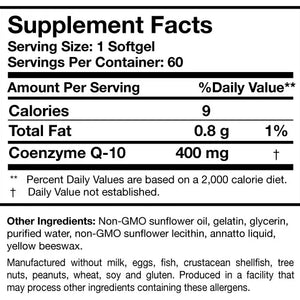 CoQ10 Power Other Supplements Researched Nutritionals   
