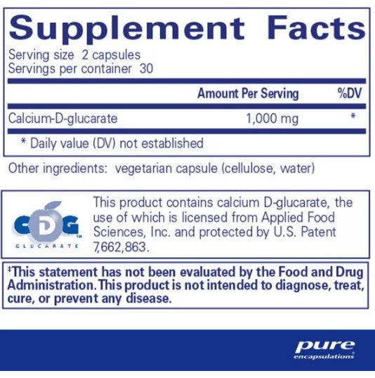 Calcium D-Glucarate  Pure Encapsulations   