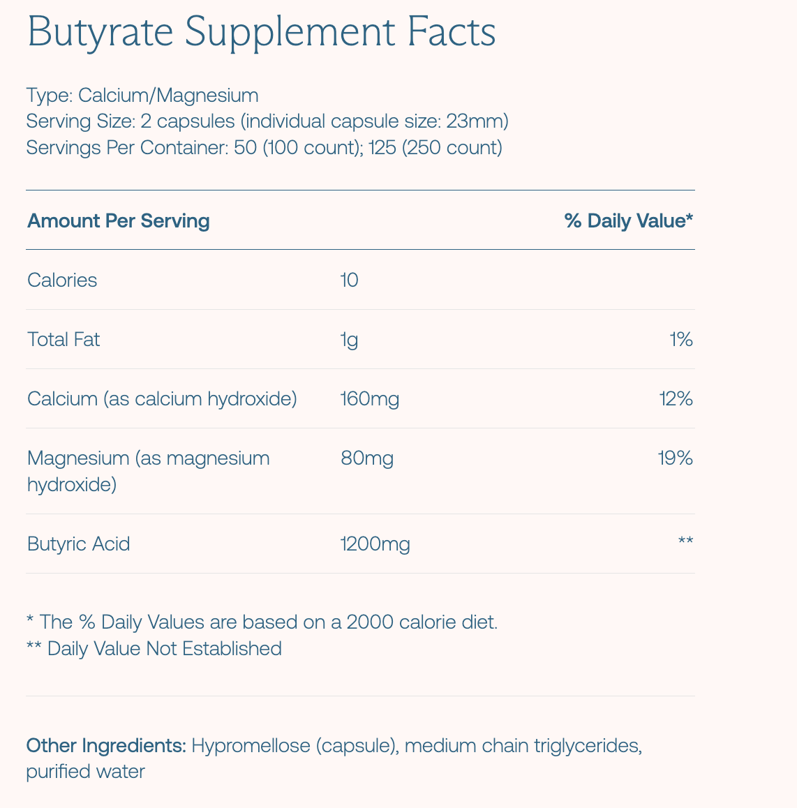 Calcium Magnesium Butyrate Other Supplements BodyBio
