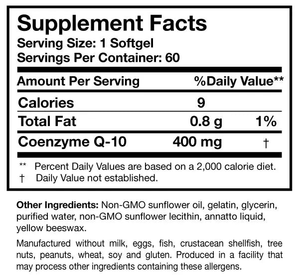 Co-Q10 Power Other Supplements Researched Nutritionals   