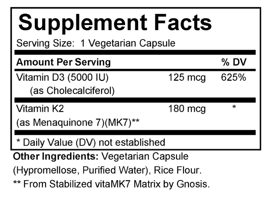 Vitamin D3/K2 Dr. Morrison Supplements Dr. Morrison Daily Benefit