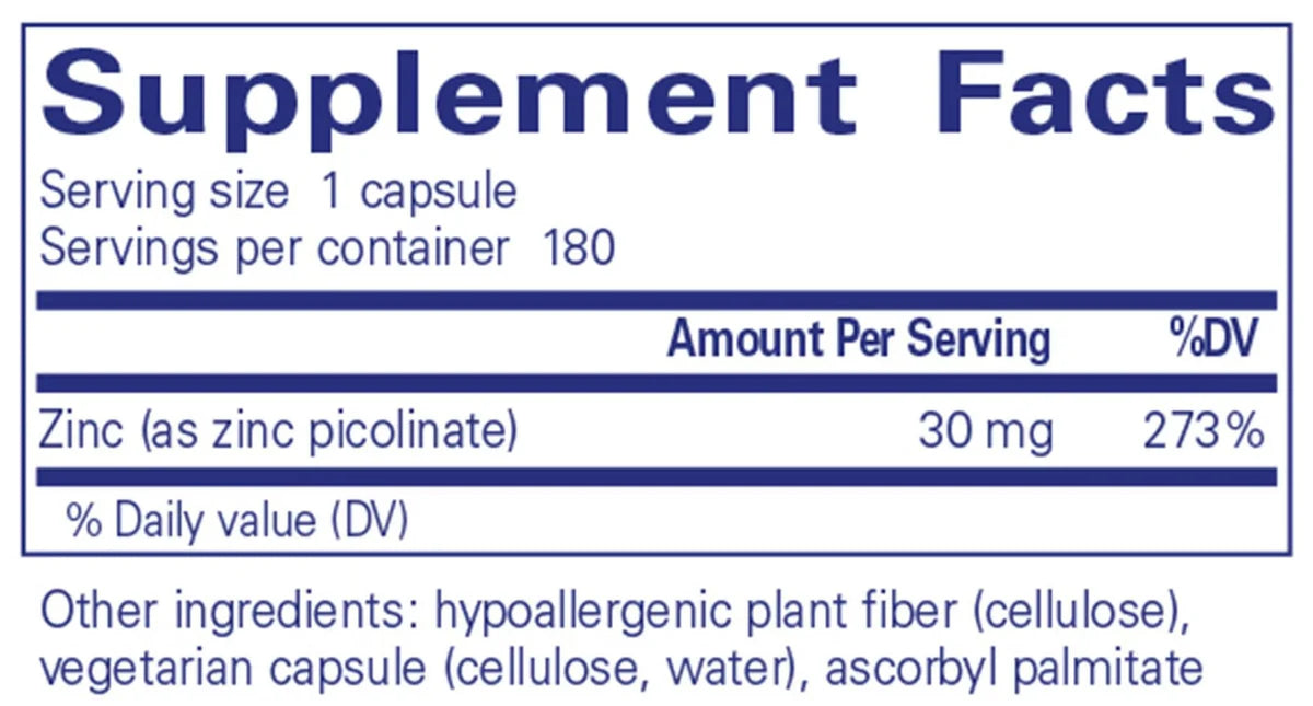 Zinc 30 Other Supplements Pure Encapsulations   