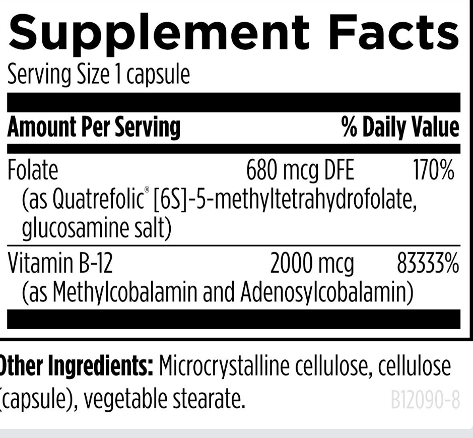 Ultra B12 Folate  Designs for Health   