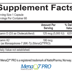 Vitamin D3/K2 Dr. Morrison Supplements Dr. Morrison Daily Benefit   