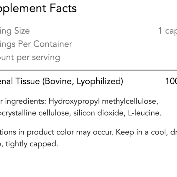 Adrenal Natural Glandular