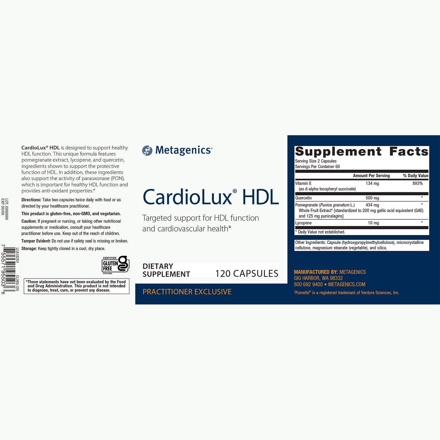 CardioLux HDL Other Supplements Metagenics   