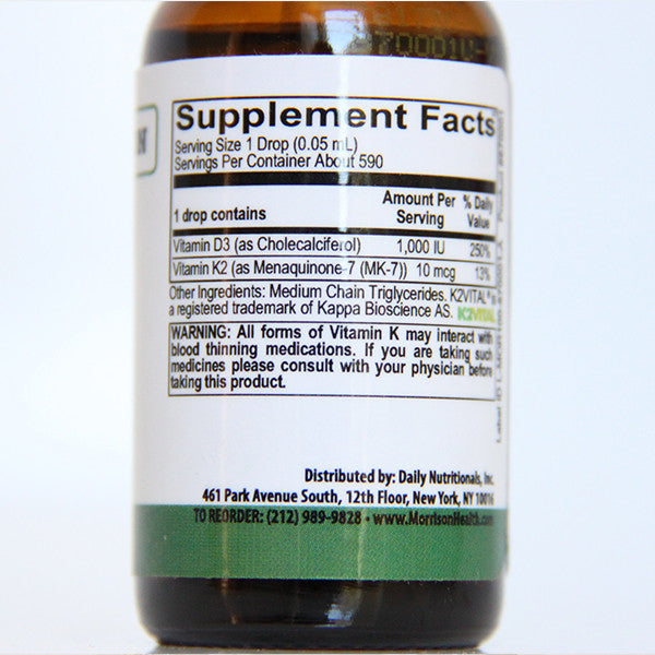 Liquid Vitamin D3/K2 Daily Benefit,Other Supplements Dr. Morrison Daily Benefit   