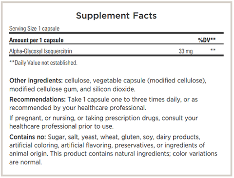Alpha-Glycosyl Isoquercitrin Other Supplements Integrative Therapeutics‎   