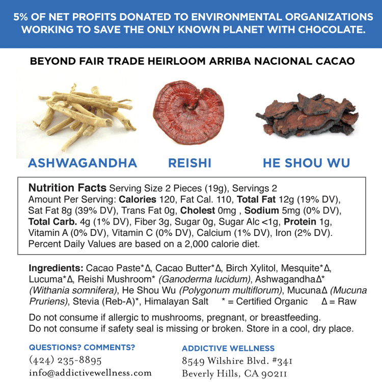 Addictive Wellness Raw Vegan Chocolate